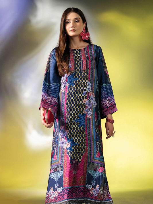 Ally's "Gulzar" Luxury Silk 2-Piece Suit (EA26) - Blue